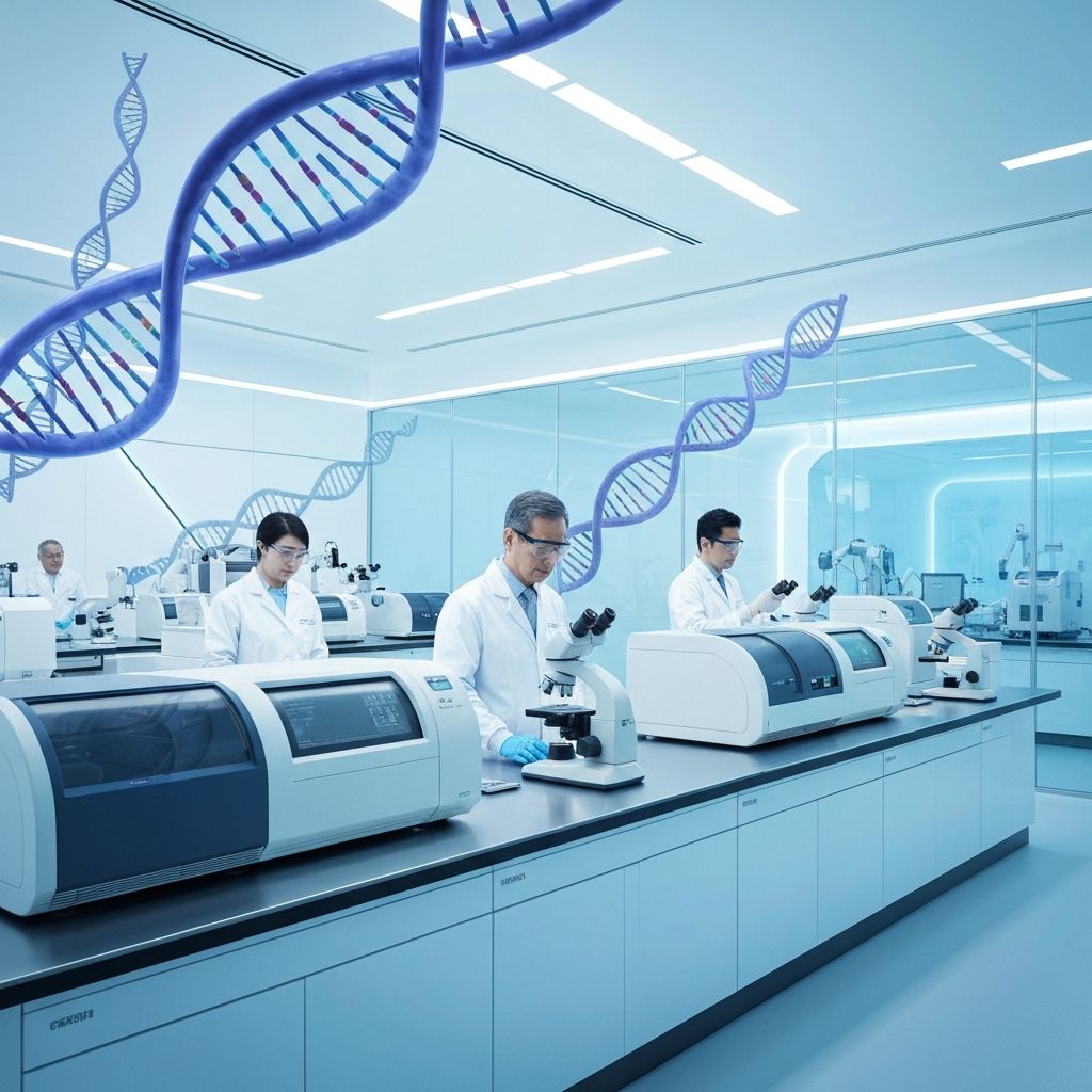 Modern biotech laboratory