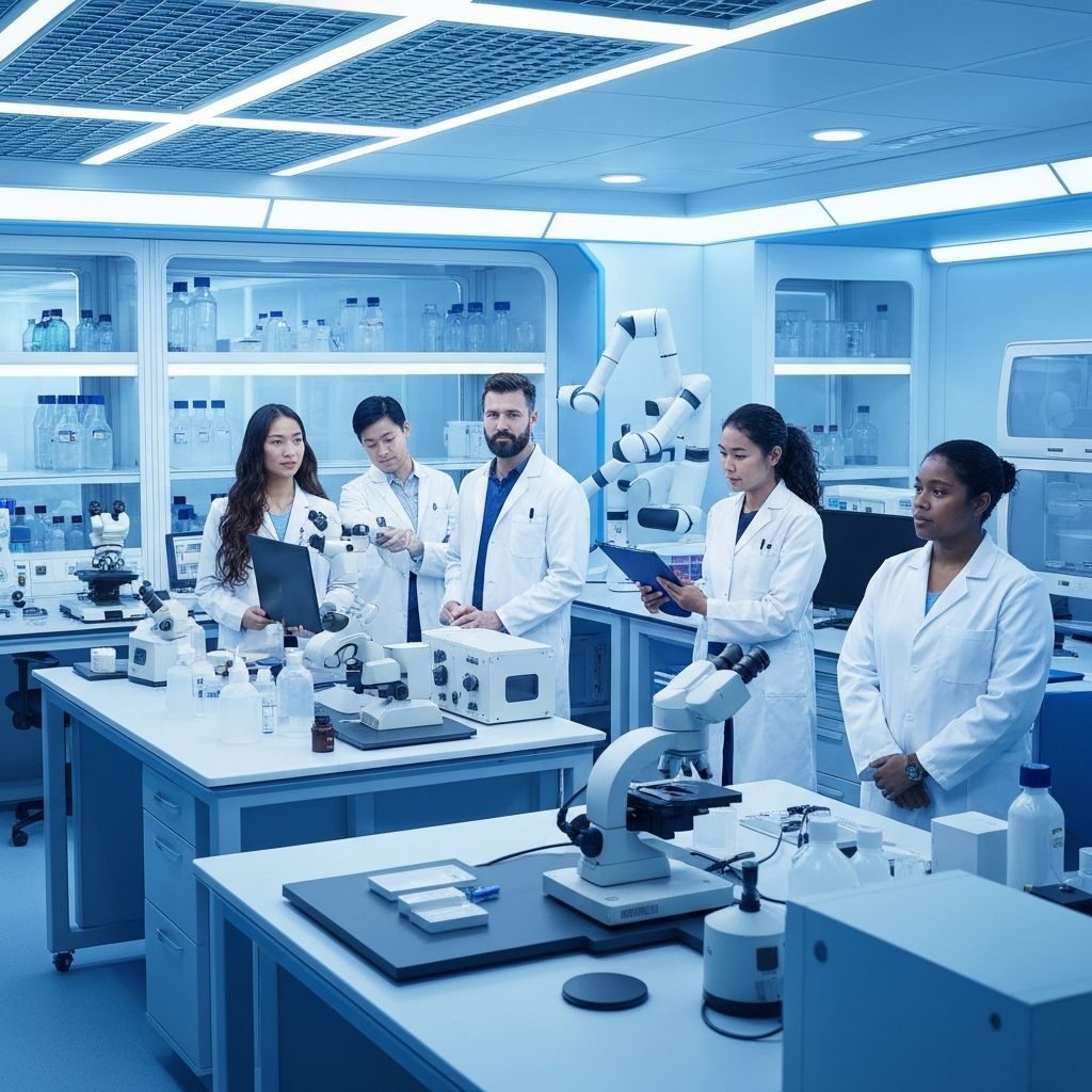 Scientists collaborating